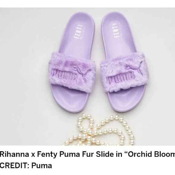 Rihanna x Fenty Puma Fur Slide - “Orchid Bloom" - Picture 9 of 10
